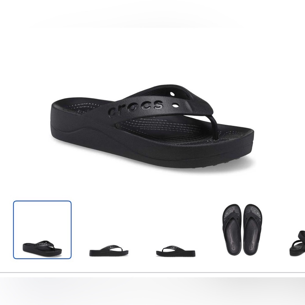 CROCS Black Platform Sandal- 8 - Picture 10 of 13